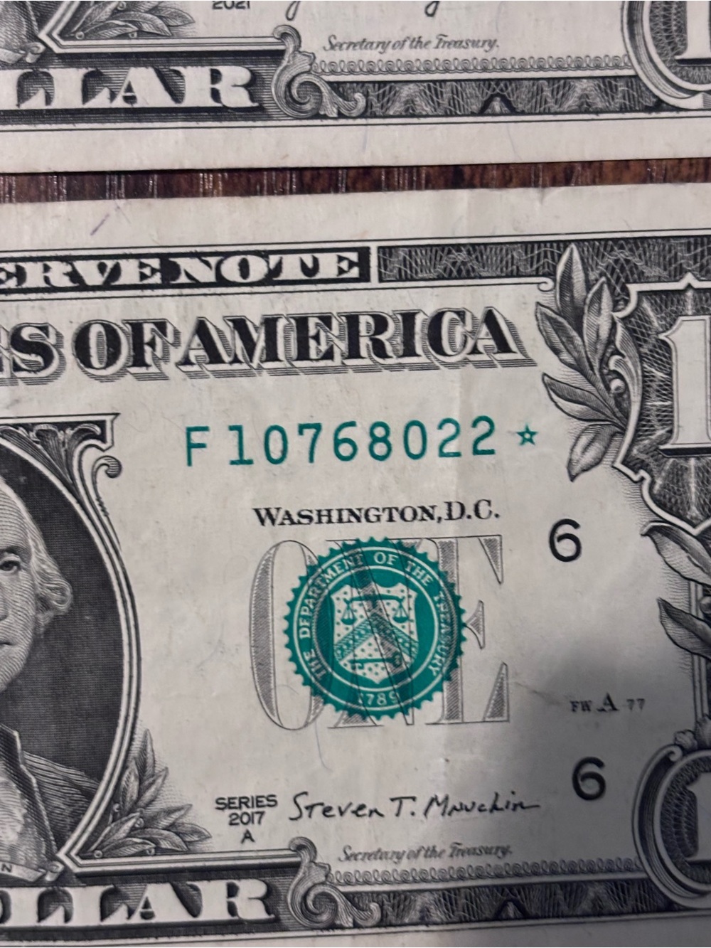 1$ Star Notes Lot of 3 Very Good Condition low serial - Picture 5 of 5